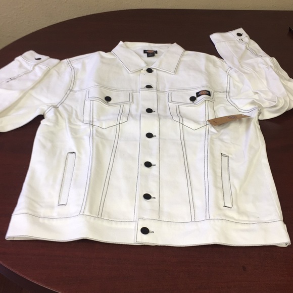 Dickies Junior Cotton Denim Jacket Point collar front button closures, NWT - Picture 4 of 4